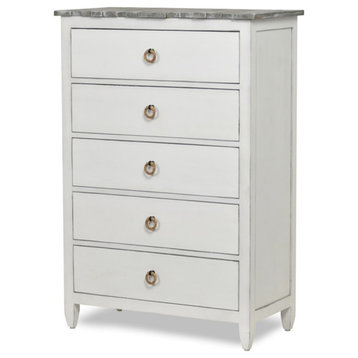 Sea Winds Picket Fence 5-Drawer Chest Grey Finish