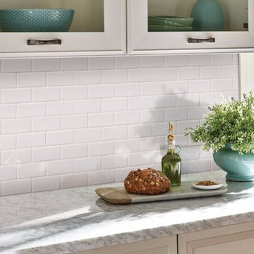 Domino White Glossy Subway Tile