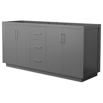 Wyndham Collection WCF1111-72D-CX-MXX Icon 71" Double - Dark Gray / Brushed
