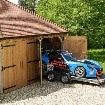 Two bay traditional oak garage