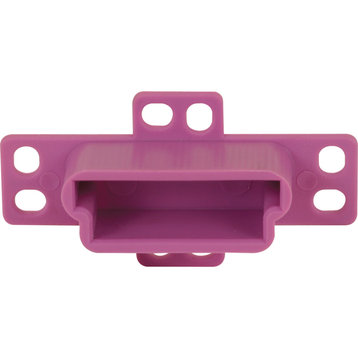 Drawer Track Backplate, 1-1/4 inch Opening, Plastic, Purple, 2Pack
