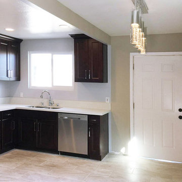 California Espresso Kitchen Cabinet