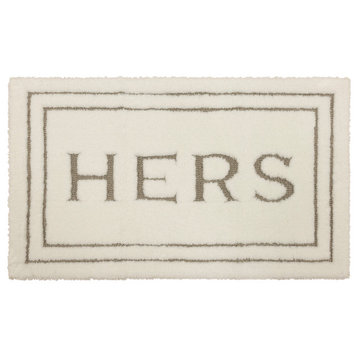 Mohawk Home His/Hers Accent Bath Rug, Flint, 1'8"x2'10", "Hers"