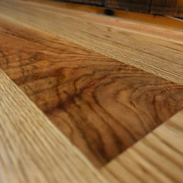 Classic 5" Red Oak with Red Brick Fireplace