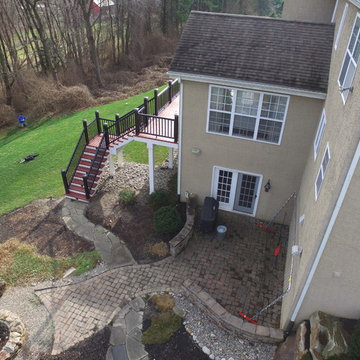 Zuri (Brazillia) Deck Extension with Timbertech Rails, Post & Beam Wraps & Light