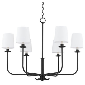 Bodhi 6 Light Chandelier, Forged Iron