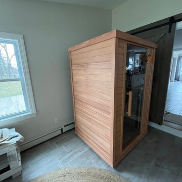 Dedicated power for a home sauna, installed safely