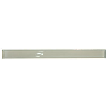 0.5"x11.75" Sylvan Glass Pencil Liner Tile, Soft White