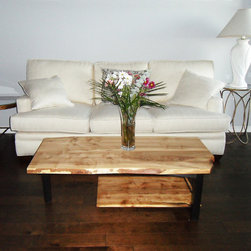 Maple Live Edge Trinity Cantilever Coffee Table - Coffee And Accent Tables