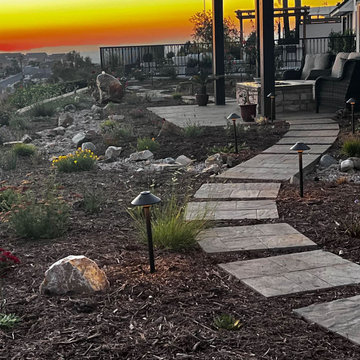 Xeriscape & Native Garden with Waterfall