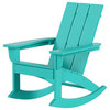 WestinTrends Modern Adirondack Outdoor Patio Rocking Chair, Porch Rocker, Turquoise