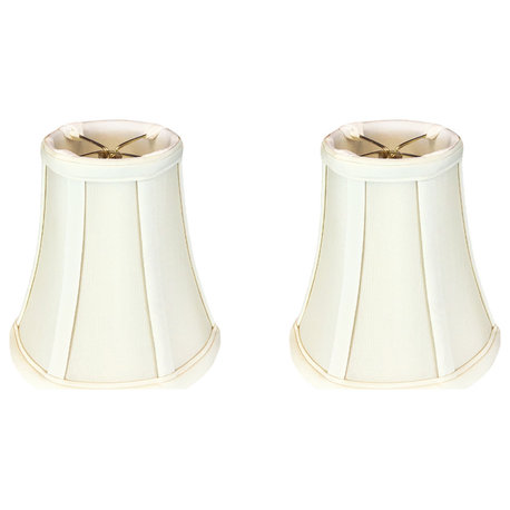 Royal Designs True Bell Basic Lamp Shade, Flame Clip Fitter, Eggshell, Set of 2