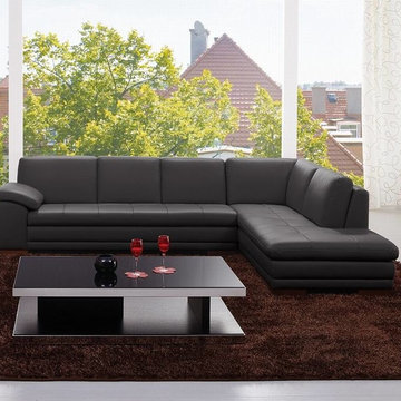 625 Italian Leather Sectional Sofa | Grey