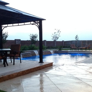 Pool with Raised Decking or Planters