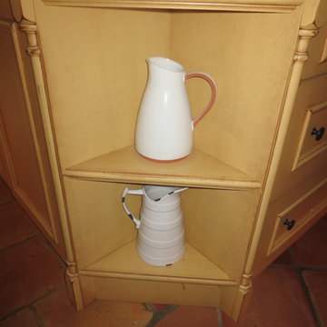 Painted Yellow Country French Kitchen