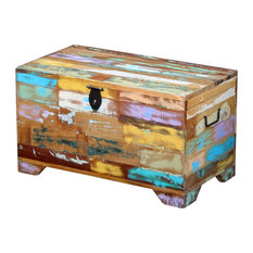 vidaXL Solid Reclaimed Wood Storage Chest Box Trunk Coffee Side Couch Table
