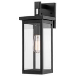 Millennium Lighting - Barkeley Collection 1-Light 16" Tall Outdoor Fixture, Powder Coat Black - An elegant lighting solution for any outdoor space or entryway, The Barkeley Collection infuses classic design with clean, contemporary lines. Available as either graceful wall mounted sconces or exquisite pendant lighting and finished in powder coated black or powder coated bronze, the overall effect creates instant curb appeal for the exterior of any home.