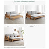 Solid Wood Sleeper Sofa, Beech Log Color Armrest Storage Sofa Bed 83.5x31.1-55.7x26.8inch Forest Green