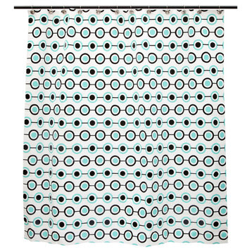 Medium Weight Decorative PEVA Shower Curtain Liner, 70" W x 72" H, Lots of Dots