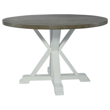 Single Pedestal Table- White