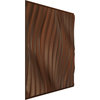 Billow EnduraWall 3D Wall Panel, 12-Pack, 19.625"Wx19.625"H, Aged Metallic Rust