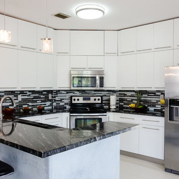 Glass Backsplash Tile Modern Brick