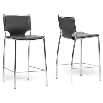 Montclare Counter Stool in Black (Set of 2)
