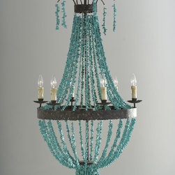 Regina-Andrew Turquoise Beads Chandeleir - Chandeliers