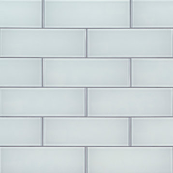 MSI SMOT-GL-T-39 3" x 9" Rectangle Solid Wall Mosaic Tile - - Ice