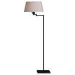 Robert Abbey - Robert Abbey 1835 Real Simple - One Light Swing Arm Floor Lamp - Robert Abbey products are some of the finest in the industry. Their fixtures and lamps are made with high quality materials and are designed to meet many decor needs.Real Simple One Light Swing Arm Floor Lamp Matte Black Powder Coat Snowflake Fabric Shade *UL Approved: YES *Energy Star Qualified: n/a  *ADA Certified: n/a  *Number of Lights: Lamp: 1-*Wattage:150w A19 Medium Base bulb(s) *Bulb Included:No *Bulb Type:A19 Medium Base *Finish Type:Matte Black Powder Coat