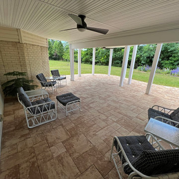 Azek Cypress Decking, TimberTech Radiance Rail, 715 Sq Ft Nicolock Paver Patio
