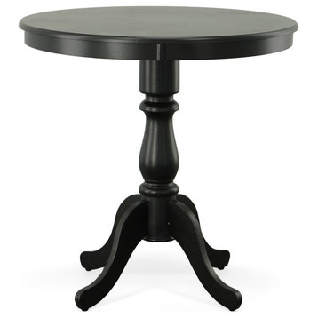 Fairview 36" Round Pedestal Bar Table - Antique Black