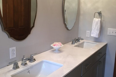 Example of a trendy bathroom design in Cleveland