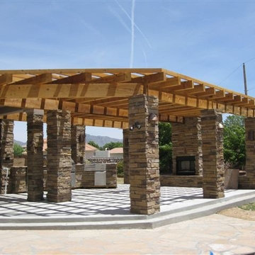 Pergola and outdoor grilling