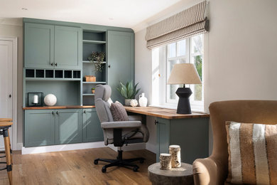 Photo of a small bohemian home office in Wiltshire.