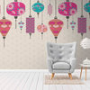 Textured Wallpaper Deco Featuring Chinese Accessories, 382481