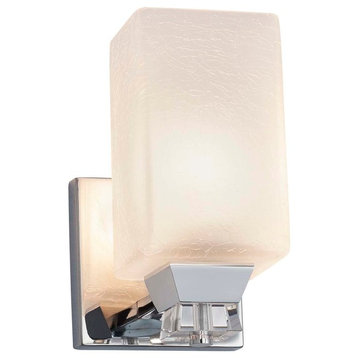 Fusion Ardent 1-Light Wall Sconce, Frosted Shade, Chrome, LED