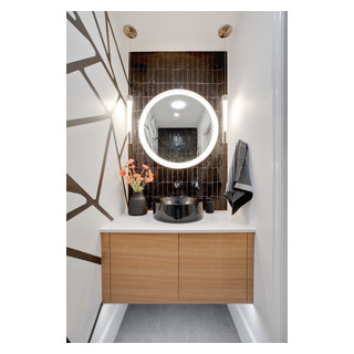 Bold Impact | Portland Whole House Remodel - Midcentury - Powder Room ...