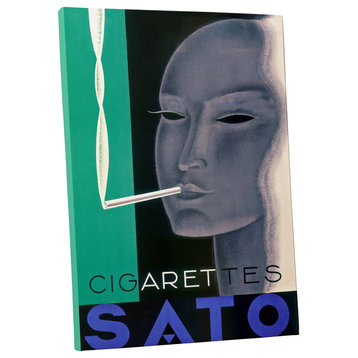 Vintage Apple "Cigarettes Sato" Gallery Wrapped Canvas Wall Art