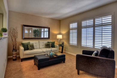 Example of a classic living room design in San Diego