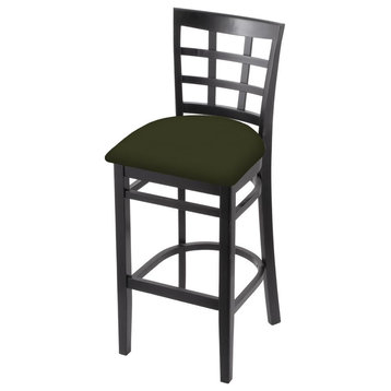 3130 25 Counter Stool with Black Finish and Canter Pine Seat