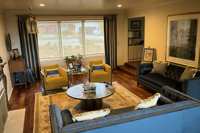 Living room - mediterranean living room idea in Boise