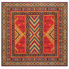 Safavieh Classic Vintage Collection CLV511 Rug, Red/Slate, 6' Square