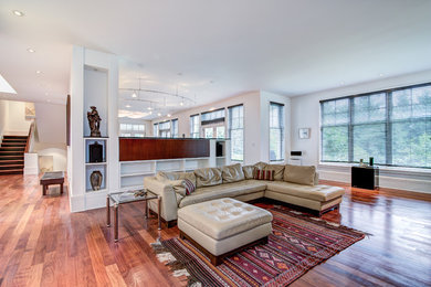 Example of a family room design in Wilmington