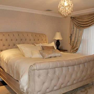 Venetian Scroll Stenciled Bedroom