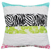 Lacey Quilted Multicolor Throw Pillow