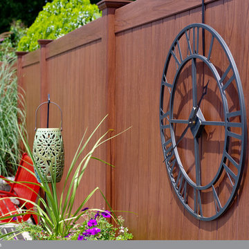 Rosewood PVC Vinyl Privacy Wood Grain Fence from Illusions Fence