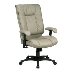 Deluxe Tan Executive Leather Chair - Office Chairs