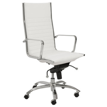 LuvModern Boss Executive Adjustable Swivel Office Chair, White
