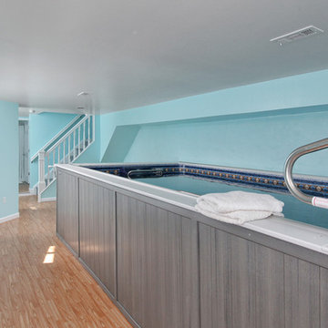 New garage, roof deck and interior pool